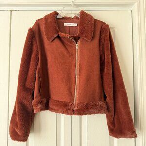 Faux Fur Moto Jacket